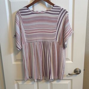 Elegant Striped Women's Blouse